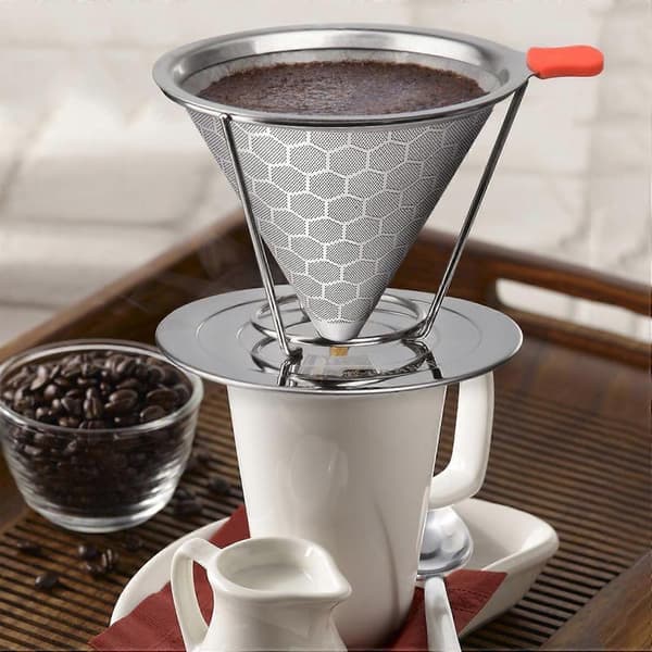 Permanent kaffefilter Genanvendelige håndfiltre i rustfrit stål