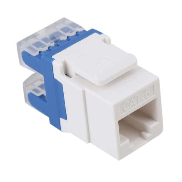 50 STK Cat6 RJ45 Gigabit-koblingsadapter for Keystone-panel 180 grader