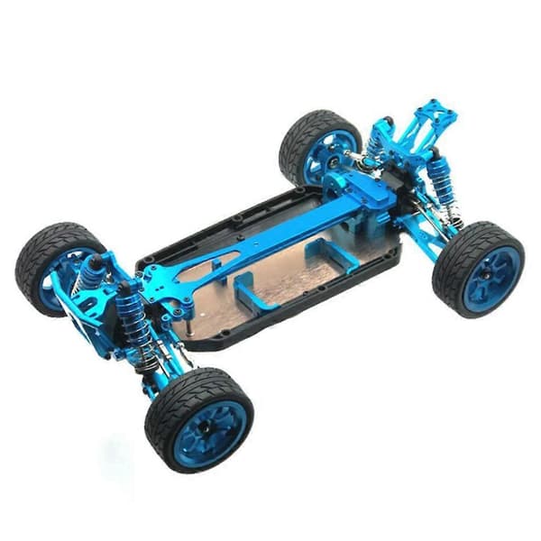 Metal RC Aksel og Plade til 124019 1/12 RC Modelbil Erstatningsdele Blue