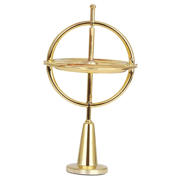 2x Fingerspets Precision Gyroskop Topp Balans Leksak Svart Guld
