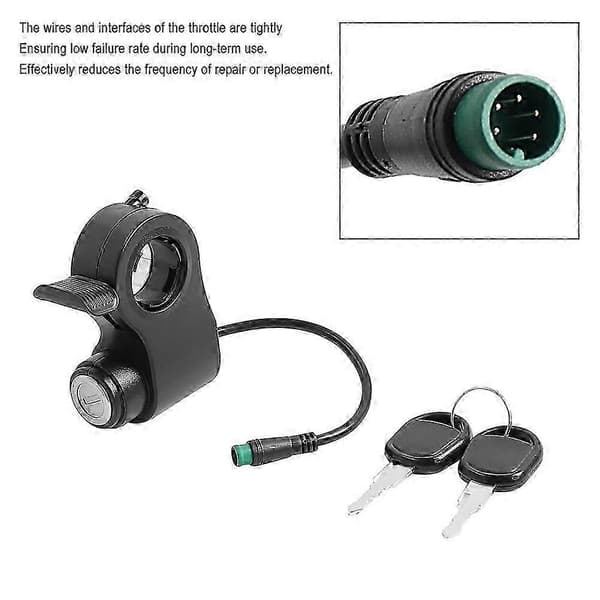 5-pin Throttle Switch Lock with Key Accessory for Kukirin G2 Max/G2 Pro ...