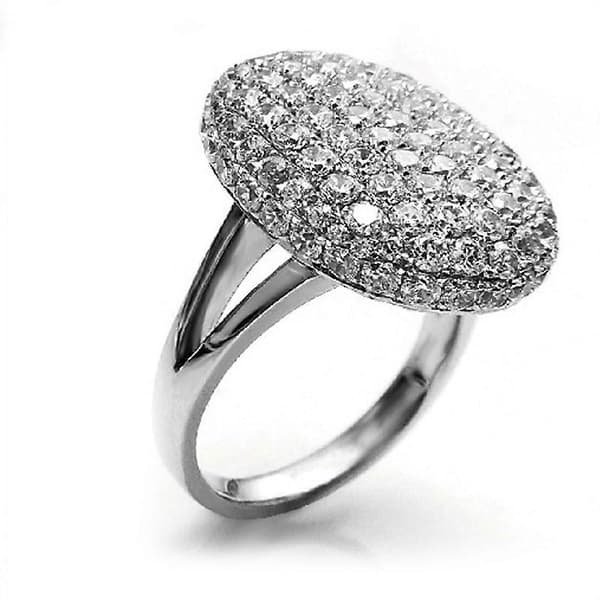 Udsalgsringe til kvinder 925 sølv krystal fuld diamant flash forlovelses vielsesring 8
