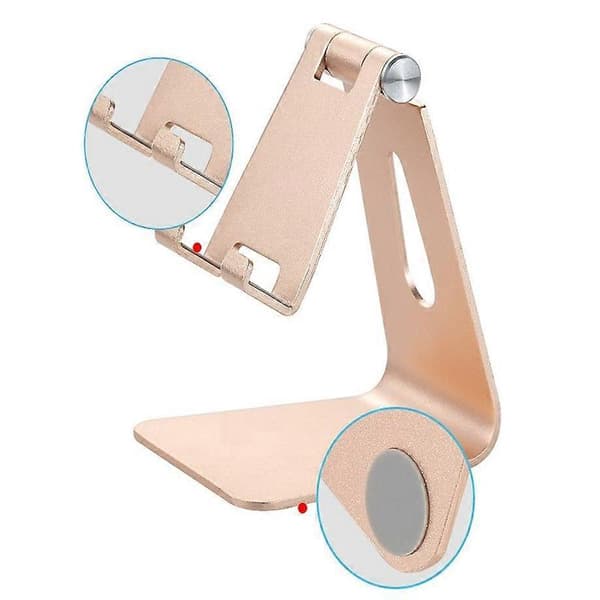 Lazy Phone Holder Justerbar Foldbar Tablet Holder (Sort/Sølv/Rosaguld)