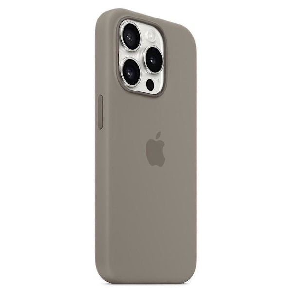 Silikondeksel til iPhone 15 Pro, MagSafe-kompatibelt Grå Grey iPhone 15 Pro