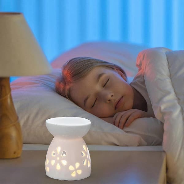 Telys Voks Smeltevarmer, Romantisk Keramisk Telysestake, Urne Hjemmedekorasjon Eterisk Olje Røkelse Aroma Diffuser C