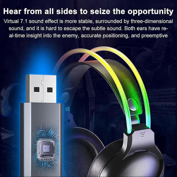 AULA S503 Headset RGB Kablet Gaming Hodetelefoner Not Specified