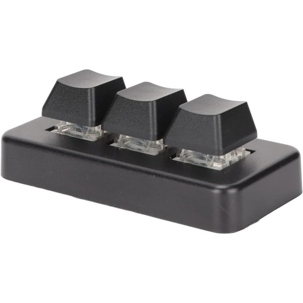 Minimakro mekaniskt tangentbord, 3 nycklar USB gränssnitt, minimekaniskt programmerbart tangentbord med färgglad RGB-bakgrundsbelysning
