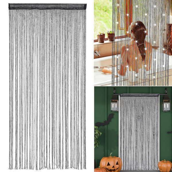 Dörrgardin Tofs Myggnät Panel Room Crystal Bead String Divider Heminredning