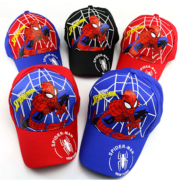 Spiderman tegneserie baseballcaps, ny stil barnehatt for gutter om våren og sommeren, hiphop solhatt Stoff Cloth A