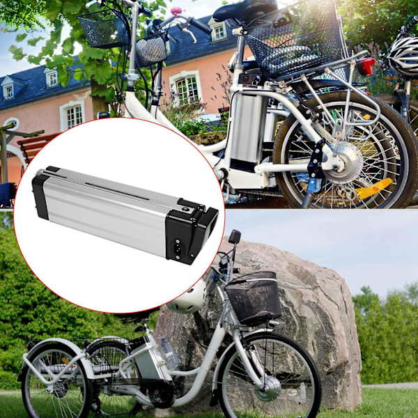 Elektrisk sykkel plast litiumbatteriboks 36v/48v/60v kapasitet 18650 holder etui sykkeltilbehør, dc-kontakt