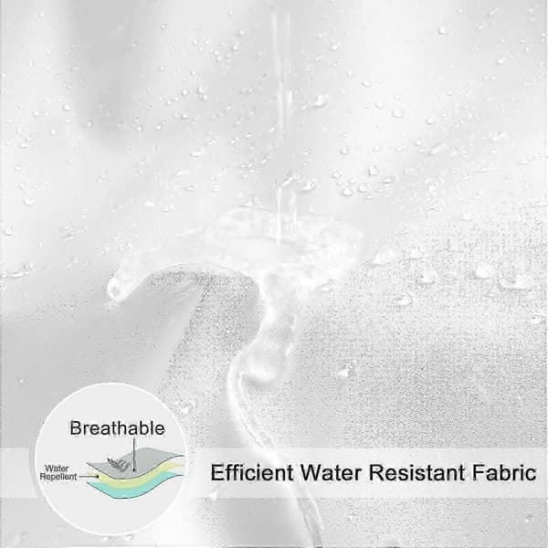 Extra breda duschdraperier 240 x 180 cm fall/95\"x 72\", mögelresistent mögelbeständig duschdraperifoder vattenavvisande, vit 2025