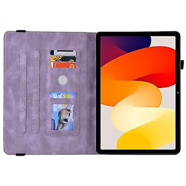 Læder tablet cover til Xiaomi Redmi Pad SE 11 tommer (Lilla)