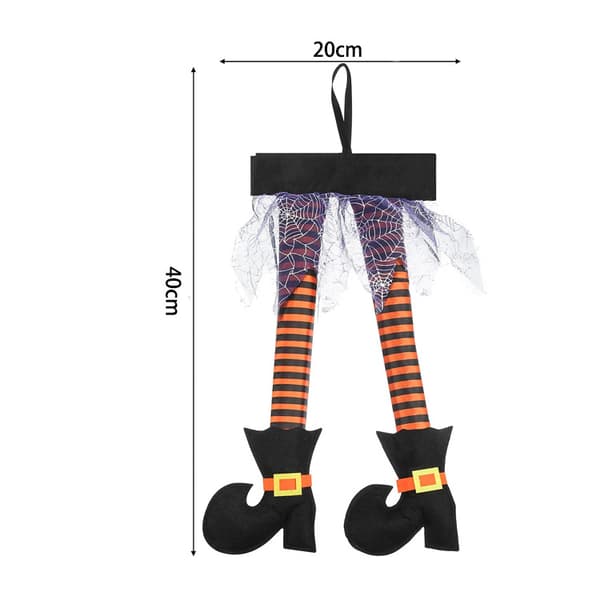 2 stk Halloween hengende pynt, heksebenpynt Heksepryd
