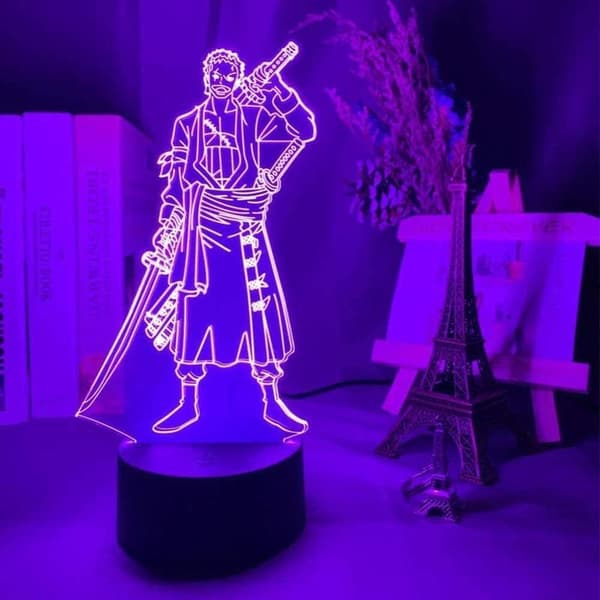 One Piece Luffy 3D Illusion Natlampe Smart Touch, RG