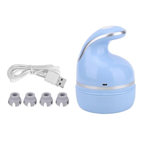 Intelligent USB-opladelig 3D katte-massager til kæledyr, 14x10 cm, blå, 2000 mAh