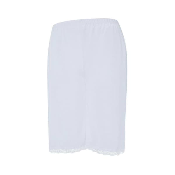 2025 Kvinders Satin Culottes Lingeri Shorts til Sengetid White XXL