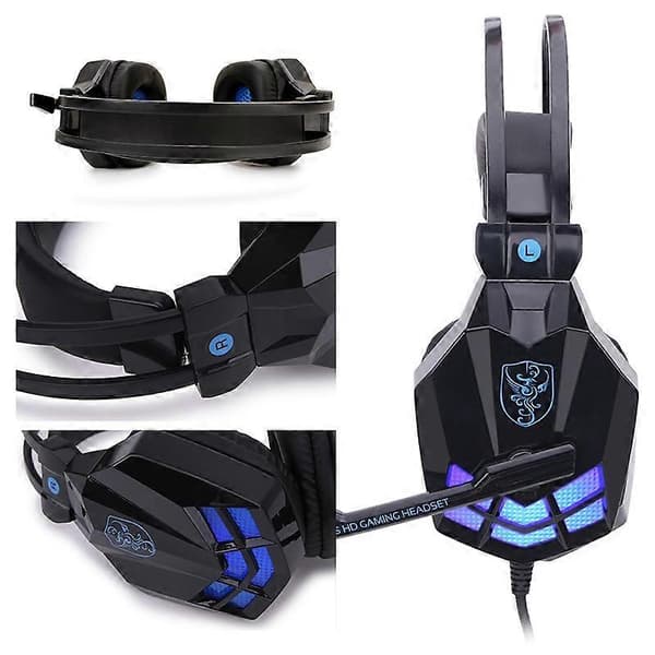Soyto SY850MV Lysande Gaming Datorheadset För PS4 (Röd Blå) Not Specified