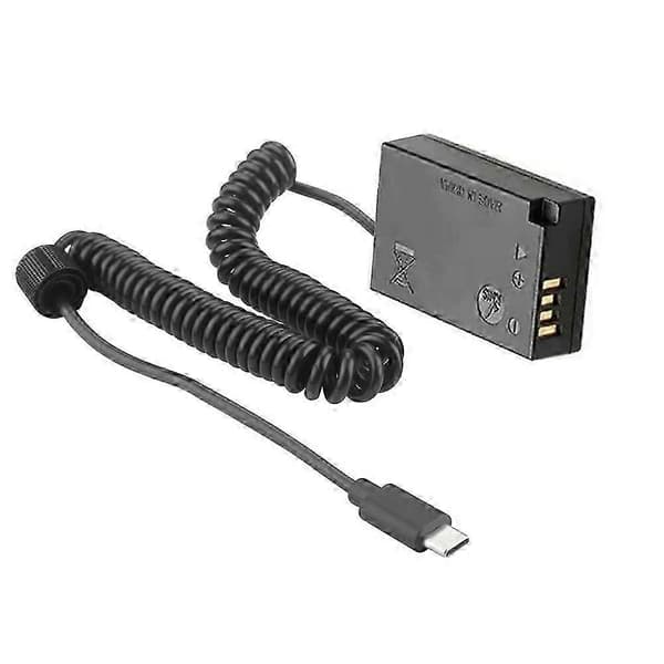 ACK-E18 DR-E18 LP-E17 Dummy Batteri Type-C Strømkobler til Canon EOS 200D 200D II 250D 750D 760D Kamera AC Adapter Kit Svart