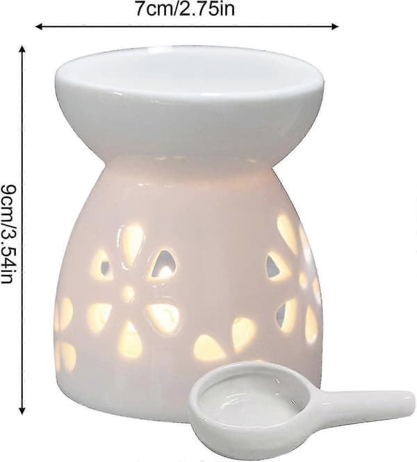 Telys Voks Smeltevarmer, Romantisk Keramisk Telysestake, Urne Hjemmedekorasjon Eterisk Olje Røkelse Aroma Diffuser C