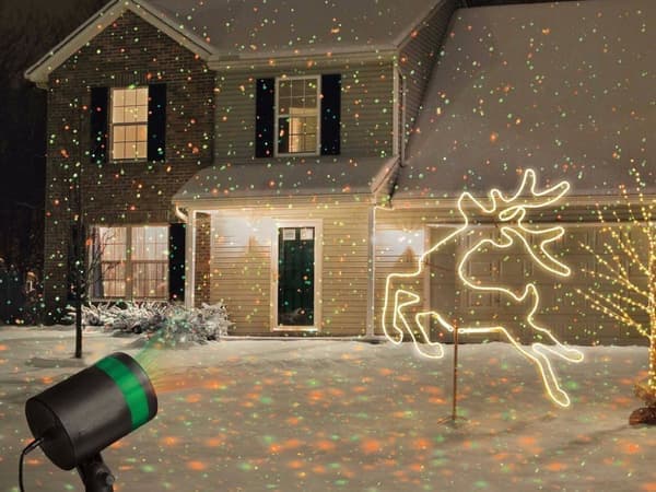 Juleprojektor - Juletema - Hagelampe med LED