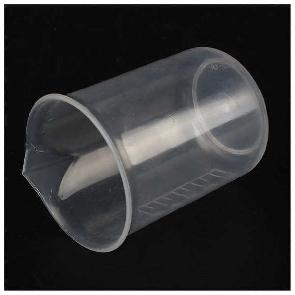 4 st 50 ml laboratorieplast vatten vätskemätkopp transparent
