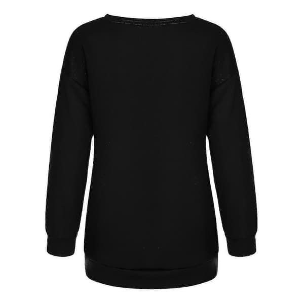 Dame Julegenser med Elg - Festlig Vintergenser Black M