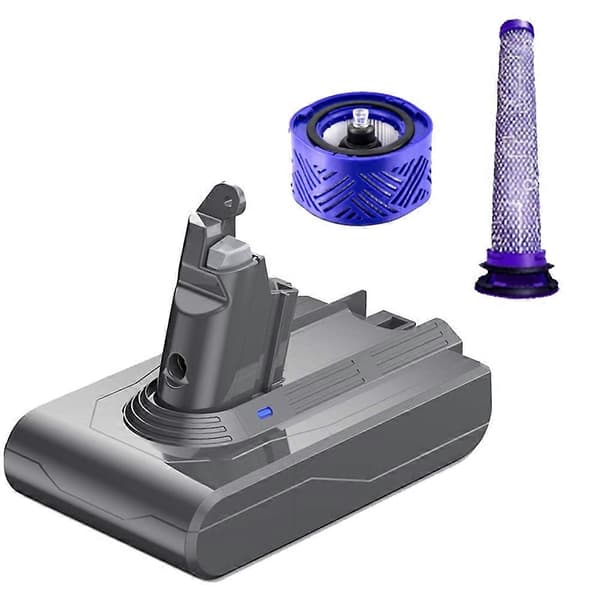 21.6V V6 DC62 batteriadapter + for-/bagfiltre erstatning til V6 SV04 SV03 DC58 DC59 DC61 DC74