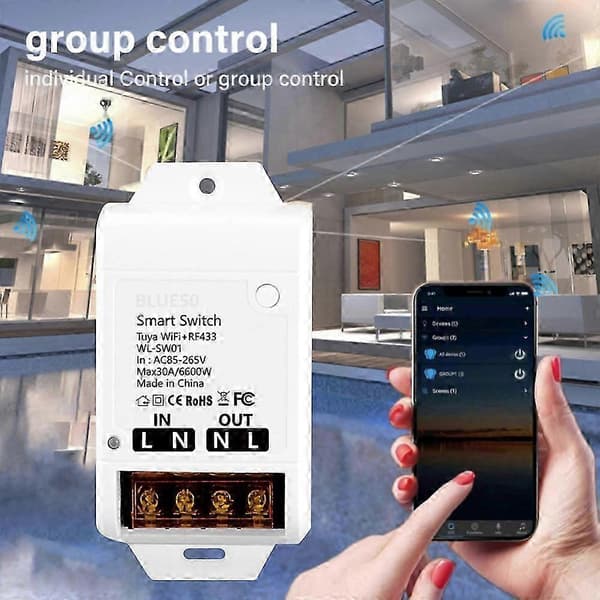 Tuya Smart WiFi Tørkontakt Switch Modul 10A Hjem Universal DIY Afbryder Relæ Arbejder med Smart Life