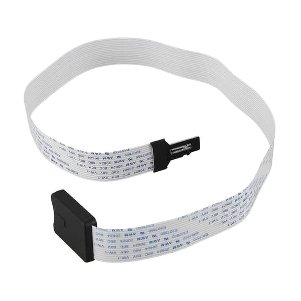 2X forlængerkabeladapter fleksibel forlænger til Micro-SD til TF-kort til Monoprice Select Mini 3D-printer/Raspberry Pi Black   white