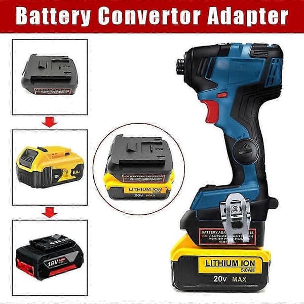 Batteriadapter til Dewalt 20V Li-ion batteri til Bosch BAT Serie 18V Værktøj