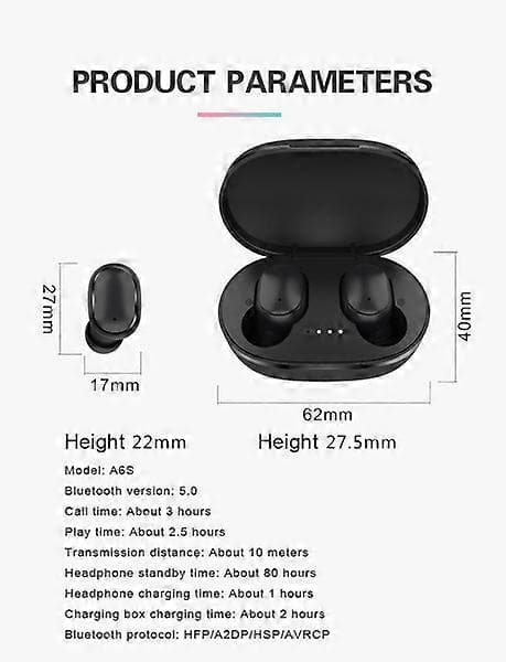 trådløst Bluetooth-hodesett black
