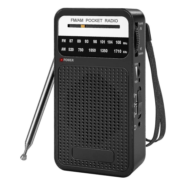 Am Fm Pocket Radio, Transistor Radio Med Højttaler, Hovedtelefoner, Bærbar Radio Til Indendørs, Udendørs