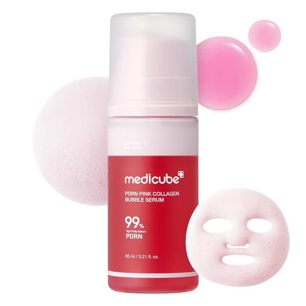 Medicube PDRN Pink Collagen Bubble Serum - Absorberes Lett