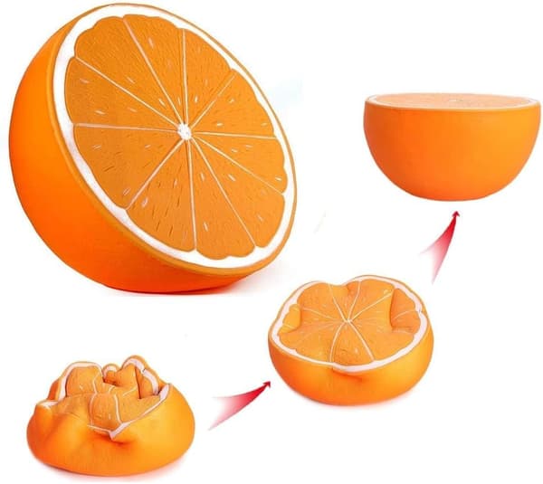 Orange Giant Squishy Långsamt Stigande Jumbo Supermjuka Doftande Kawaii Stressavlastningsleksaker
