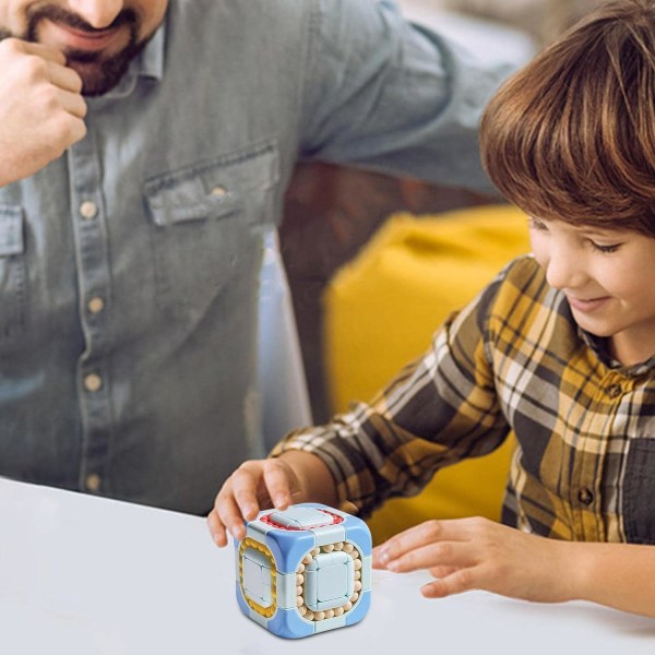 Roterande Magic Bean Cube, Roterande Burkar Pussel Bean Cube Toy, förbättra fokus och utveckla Cube Beans för barn