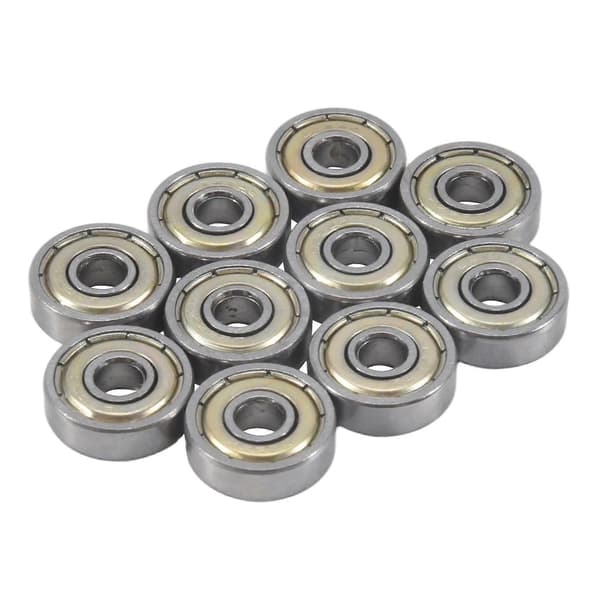 10 st 625ZZ 5mm x 16mm x 5mm skärmat spårkullager Silver tone