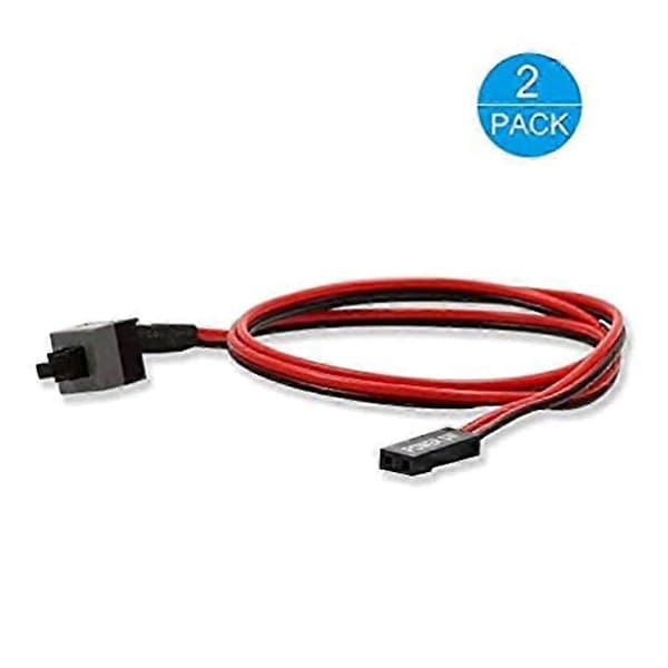 Datamaskinbryter Ledningslengde 0,5m 2-pakning 2-pinners SW PC Strømkabel på/av Trykknapp Multicolor