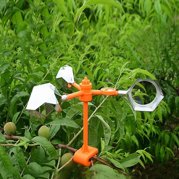 Vindmølle fugleavvisende reflekser spinner fugleskremsel Silver and Orange One Size