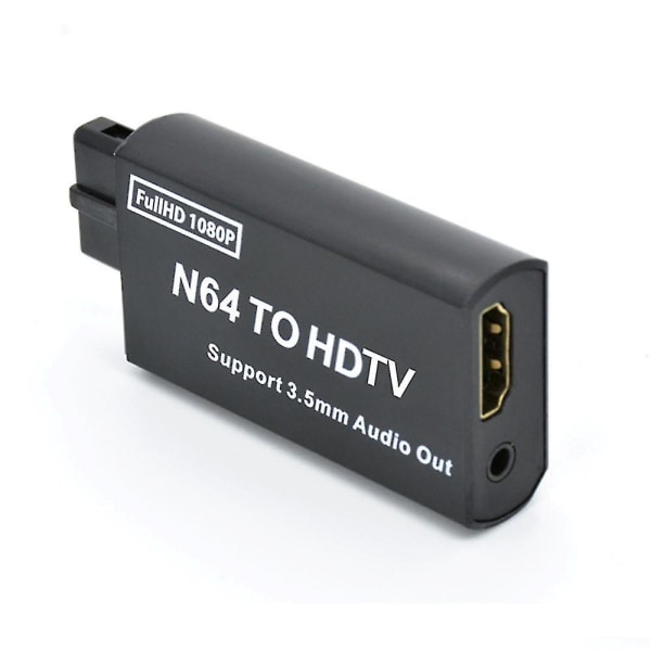 N64 - HDMI Converter HD 1080P -pelikonsoli N64 - HD TV -sovitin Plug and Play N64/SNES/NGC/SFC:lle 3,5 mm:n äänilähdöllä