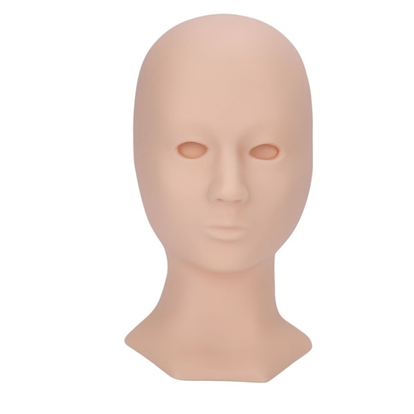 Fransförlängning Träningsdockahuvud Silikon Makeup Träningshuvud med 4 par utbytbara ögon Rosa 0.8