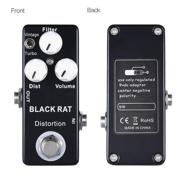Mosky 2X Black RAT Distortion Mini Guitar Effektpedal