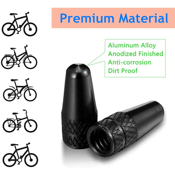20 st Cykelventilhattar, Flerfärgad Anodiserad Aluminiumlegering