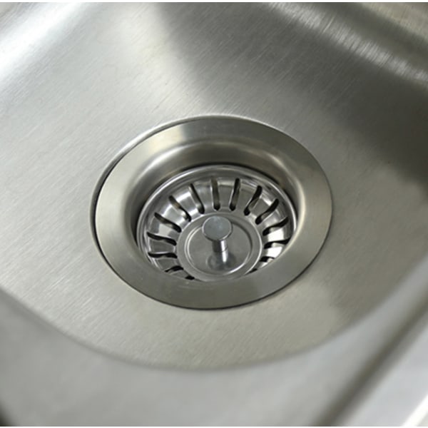 Vasksil, avløpsplugg for fortykningssil for kjøkken i rustfritt stål, størrelse for vasker 79-82 mm (diameter: 80 mm)