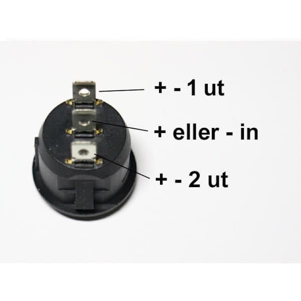 2-pack strömbrytare, 3-läges väggströmbrytare / vippströmbrytare. Svart