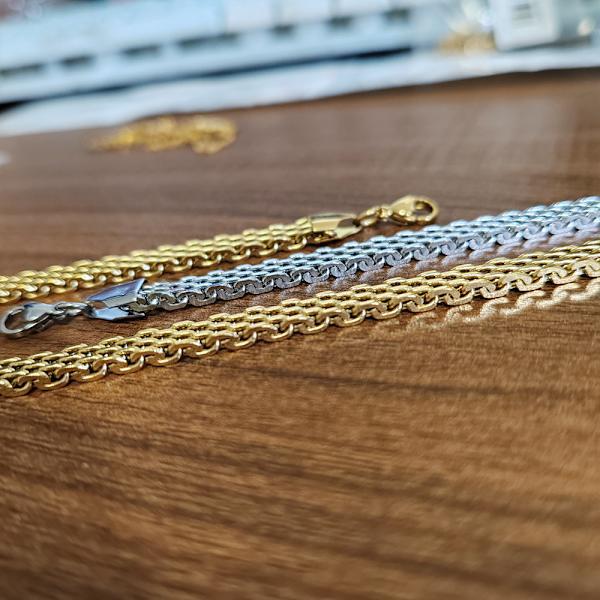 18K Guld over Sterling Sølv Italiensk 5mm Mesh Lænke Armbånd til Kvinder, 925
