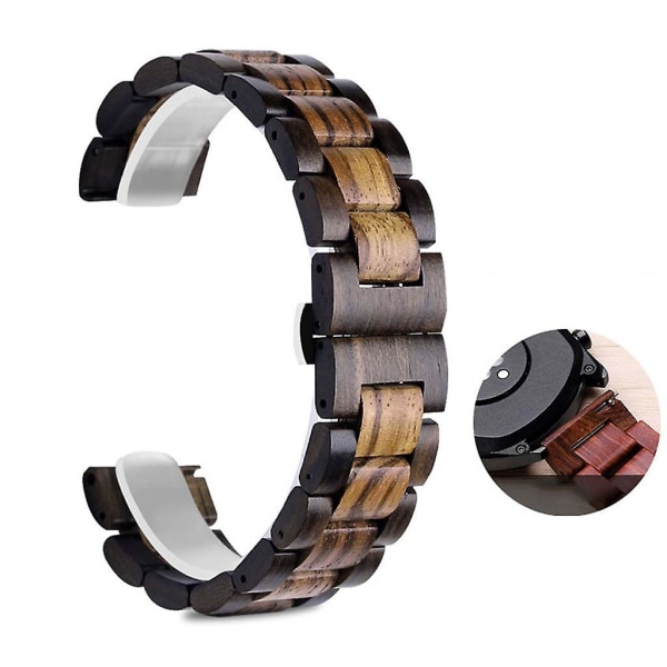 Watch rannekkeille, Vaihdettavat säädettävät älykellon hihnat Huami Watch Black Brown 22mm