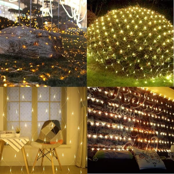 200 LED julelys 3 x 2 meter Kald Hvit 3*2Meter-【110V】Riktigt vitt