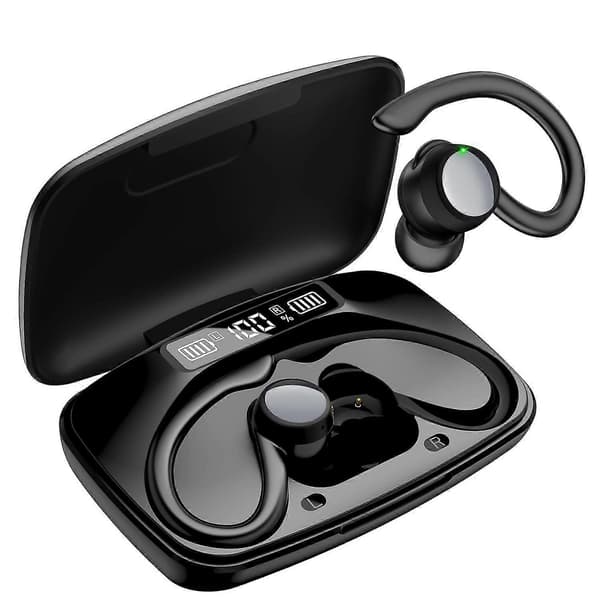 T82 Trådlöst Bluetooth-headset TWS Öronkrok Sport Vattentätt Bluetooth-headset Svart
