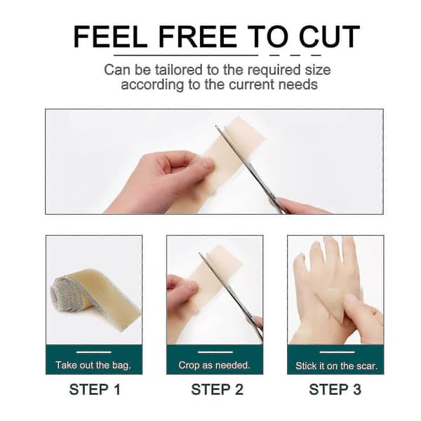 Arpirullatarra Itseliimautuva silikonigeeli arpitarrat 3m (1.5m*2)