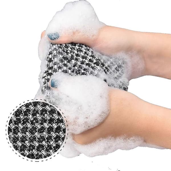 2 st exfolierande duschhandduk kroppsryggskrubb Black One Size